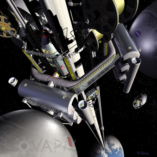 Space elevator - Artist view