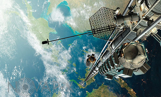 Space elevator - Artist view