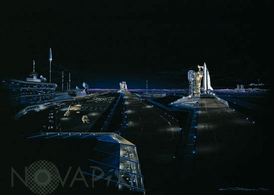 Port spatial du futur - Vue d'artiste