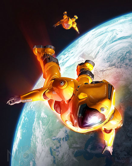 Sport extrême du Futur - Vue d'artiste