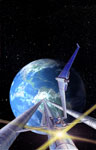 Ascenseur spatial - Vue d'artiste