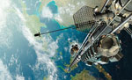 Ascenseur spatial - Vue d'artiste