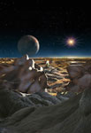 Un vaisseau spatial atterrit sur Pluton