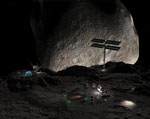 Mine sur un asteroide - Illustration