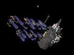Mine sur un asteroide - Illustration