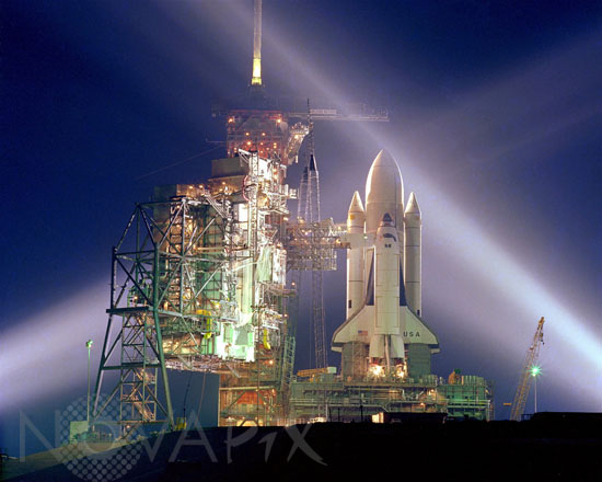 STS-1: Columbia sur son pas de tir 03/1981