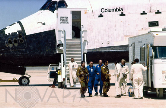 Retour de J. Young et R. Crippen  04/1981