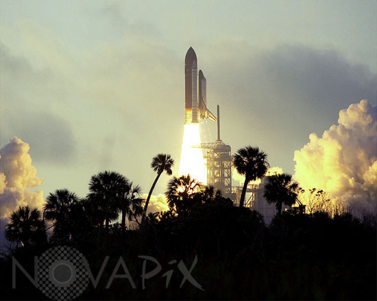 Decollage de la navette Discovery  04/1991