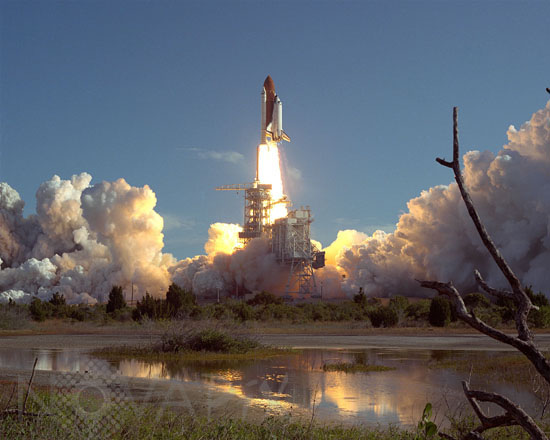 Décollage de la navette Discovery 01/1992