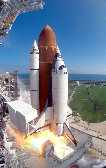 Décollage de la navette Columbia STS-58 10/1993