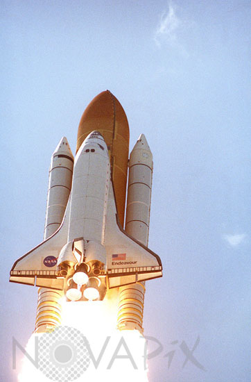 Liftoff of Space Shuttle Endeavour. April 2001
