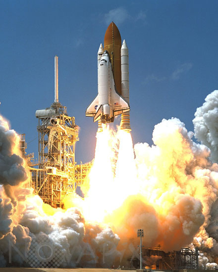 Liftoff of Space Shuttle Endeavour. April 2001