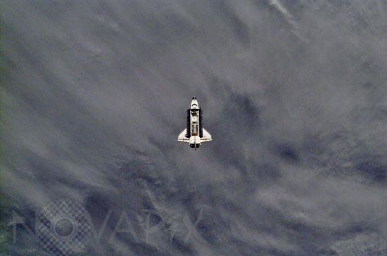 Navette Endeavour STS-100 vue d'ISS 04/2001