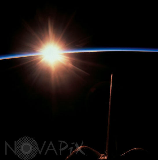 Sunrise in earth atmosphere. May 2000