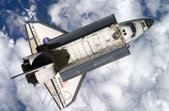 Navette Atlantis STS-110 vue d'ISS  04/2002