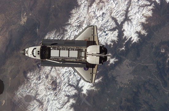 Navette-Atlantis STS-112 vue d'ISS 10/2002