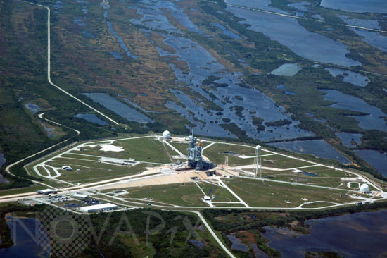 Vue aérienne du pas de tir 39B au centre spatial Kennedy
