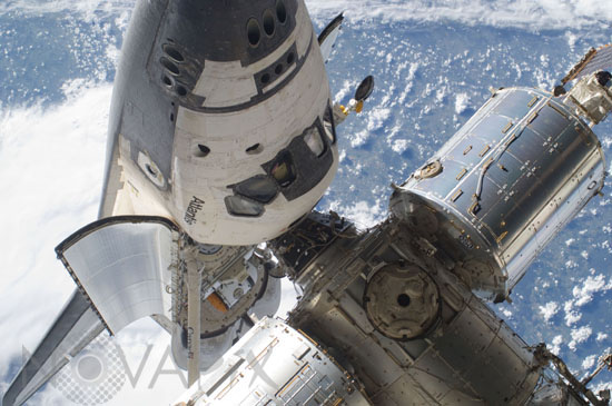 La navette spatiale Atlantis et ISS
