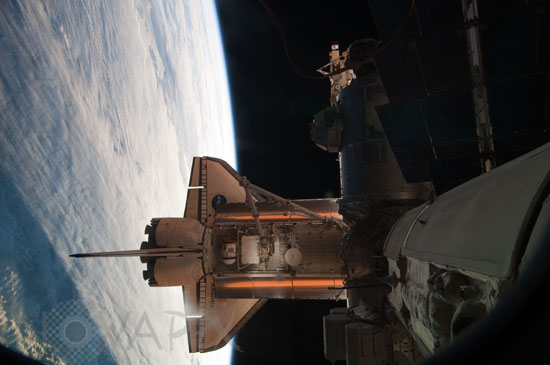 La navette spatiale Atlantis et ISS