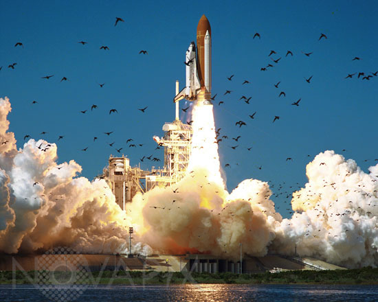 Décollage de la navette Challenger STS-51L 01/1986
