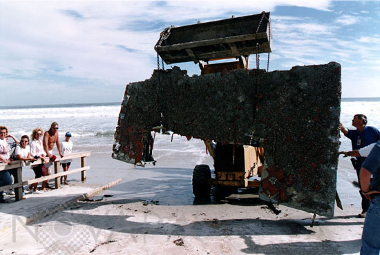 Debris from the Space Shuttle Challenger on Cocoa Beach