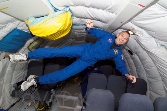 Entrainement d'astronautes en vol parabolique