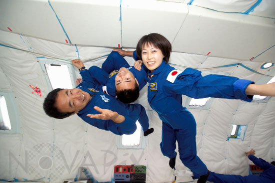 Entrainement d'astronautes en vol parabolique