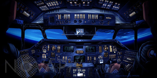 Cockpit de la navette spatiale - Illustration