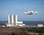 Columbia retourne au Kennedy Space center 01/1990