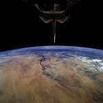 Navette Atlantis en orbite Nil-Egypte 09/1996