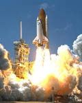 Décollage de la navette Endeavour STS-100 04/2001