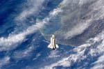 Navette Endeavour STS-113 vue d'ISS 11/2002