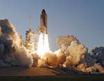 Launch of the space shuttle Atlantis 06/2007