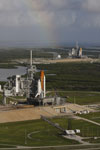Deux navettes spatiales sur les pas de tir. 09/2008