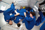 Entrainement d'astronautes en vol parabolique