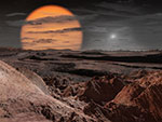Exoplanète et Géante rouge - Vue d'artiste 