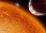 La planète HAT-P-1b - Vue d'artiste