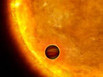 Vue d'artiste d'une Jupiter chaude