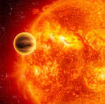 Vue d'artiste de l'exoplanète HD 189733b