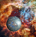 Planète près d'un amas globulaire - Vue d'artiste