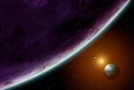 Exoplanètes - Vue d'artiste