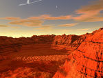 Exoplanet too hot for life. Artwork