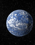 Vue d'artiste d'une planète océan