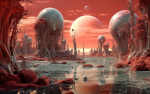 Végétation sur une exoplanète - Illustration