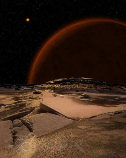 Exoplanet 2M1207B - Artist rendering