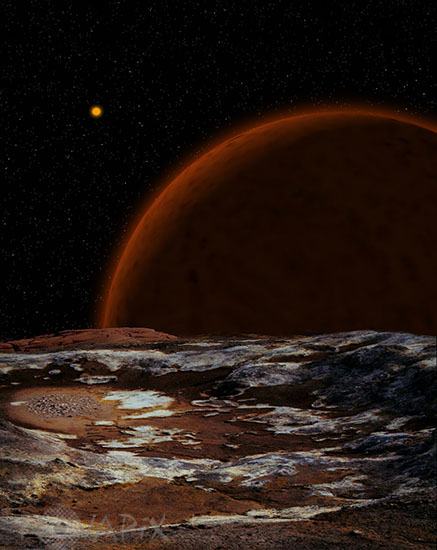 Exoplanet 2M1207B - Artist rendering