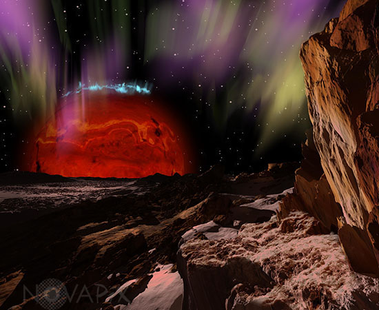 Exoplanète autour d'une naine brune - Vue d'artiste