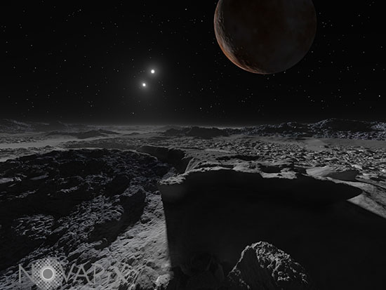 Binary Star world - Artist rendering