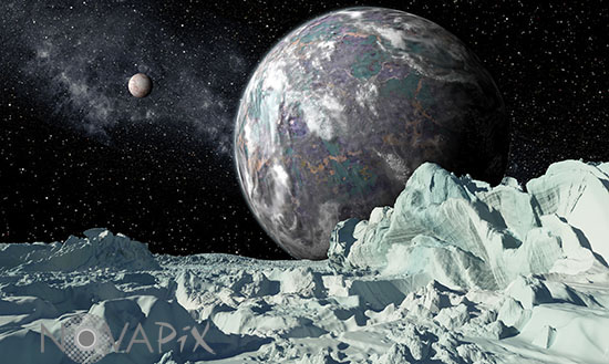 Exoplanète Super-Habitable - Vue d'artiste