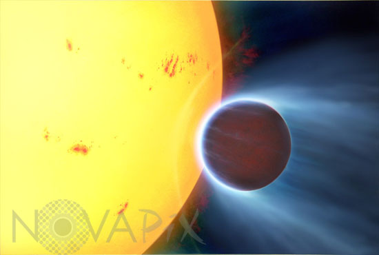 Artwork of 51 Peg b, the first exoplanet discovered